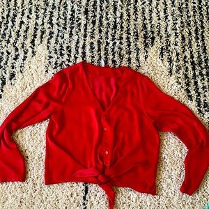 Silky Red blouse